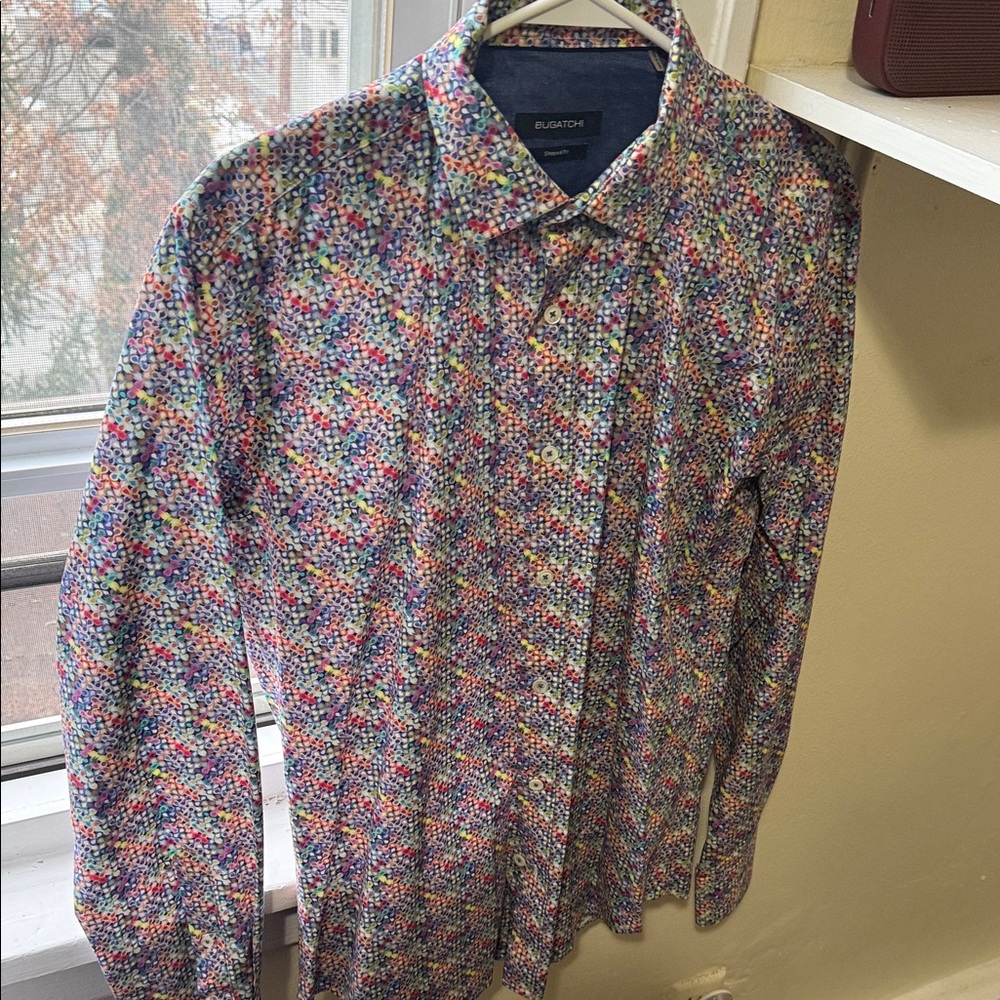 Bugatchi Men's Colorful Patterned Button Down Shi… - image 7